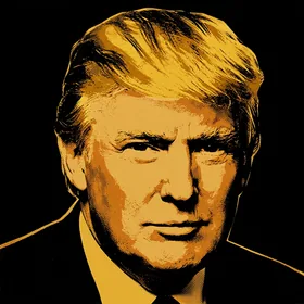 Framed portrait of Donald Trump