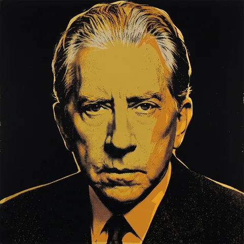 Framed portrait of J. Paul Getty