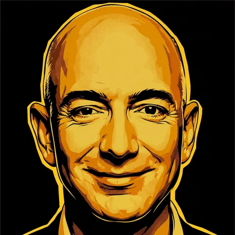 Framed portrait of Jeff Bezos