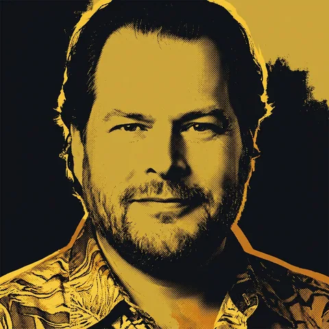 Framed portrait of Marc Benioff