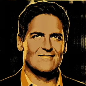 Framed portrait of Mark Cuban