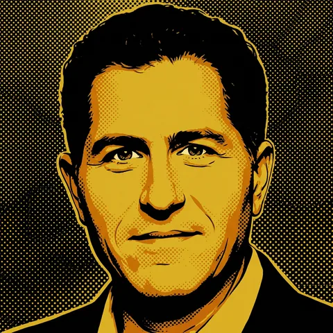 Framed portrait of Michael Dell