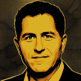 Framed portrait of Michael Dell