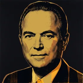 Framed portrait of Ray Kroc