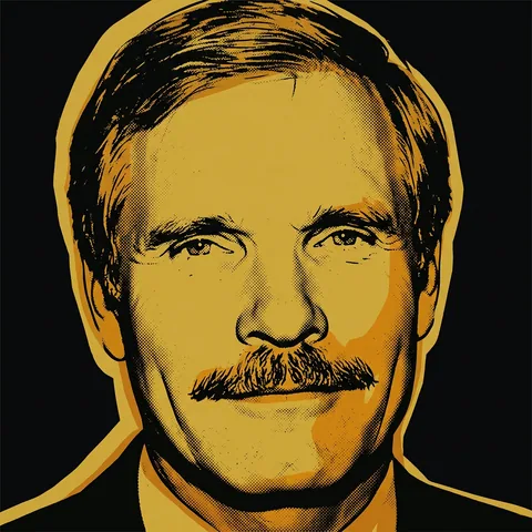 Framed portrait of Ted Turner