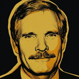 Framed portrait of Ted Turner